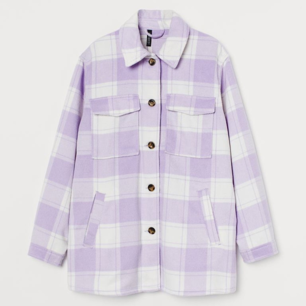 Soft Purple Plaid Jacket